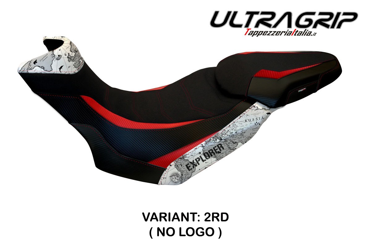 Rivestimento sella TPZ Lux Mps Ultragrip rosso Ducati Multistrada 1200/1260 Enduro 2016-2021