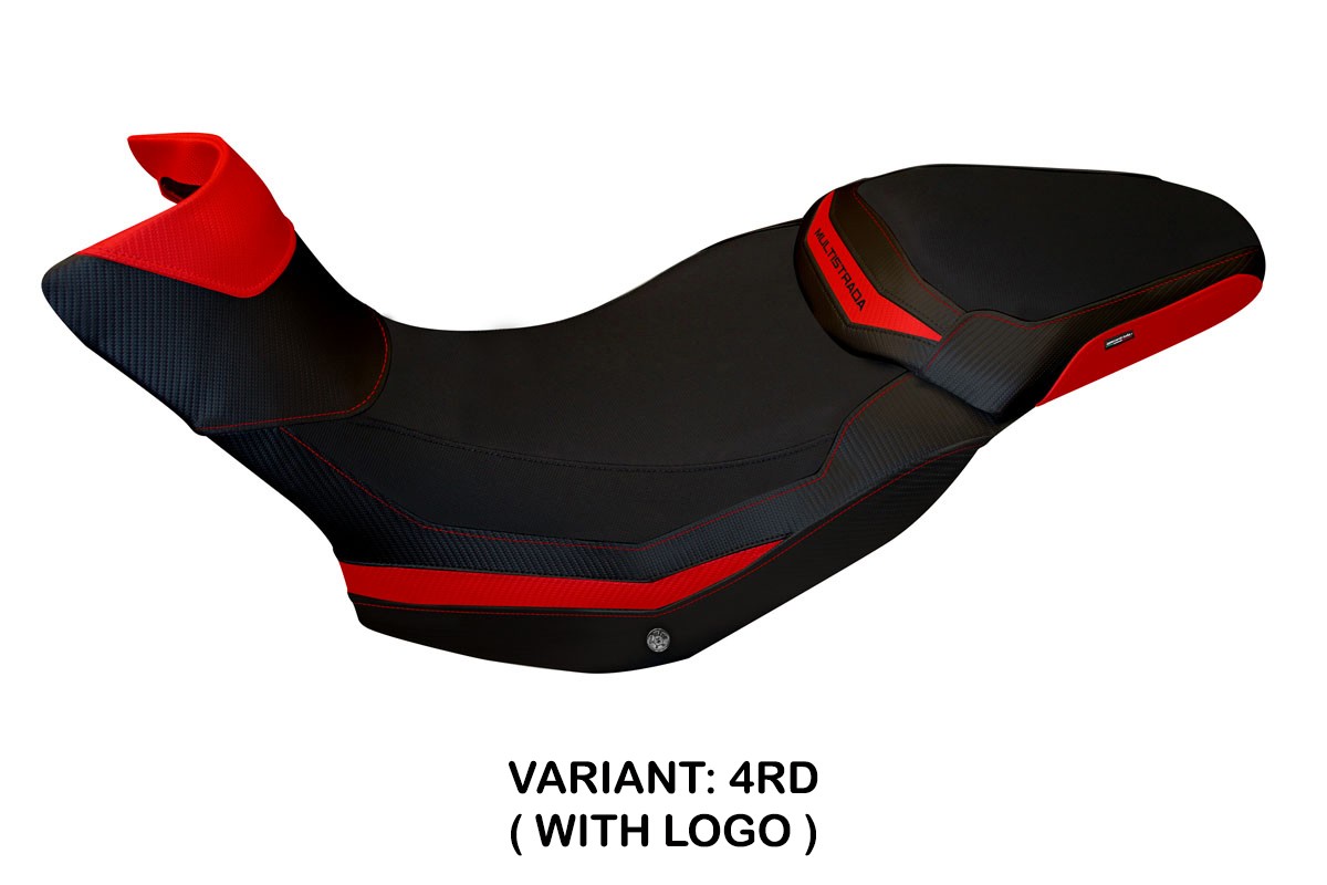 Rivestimento sella TPZ Zac 1 Logo rosso Ducati Multistrada 1200/1260 Enduro 2016-2021