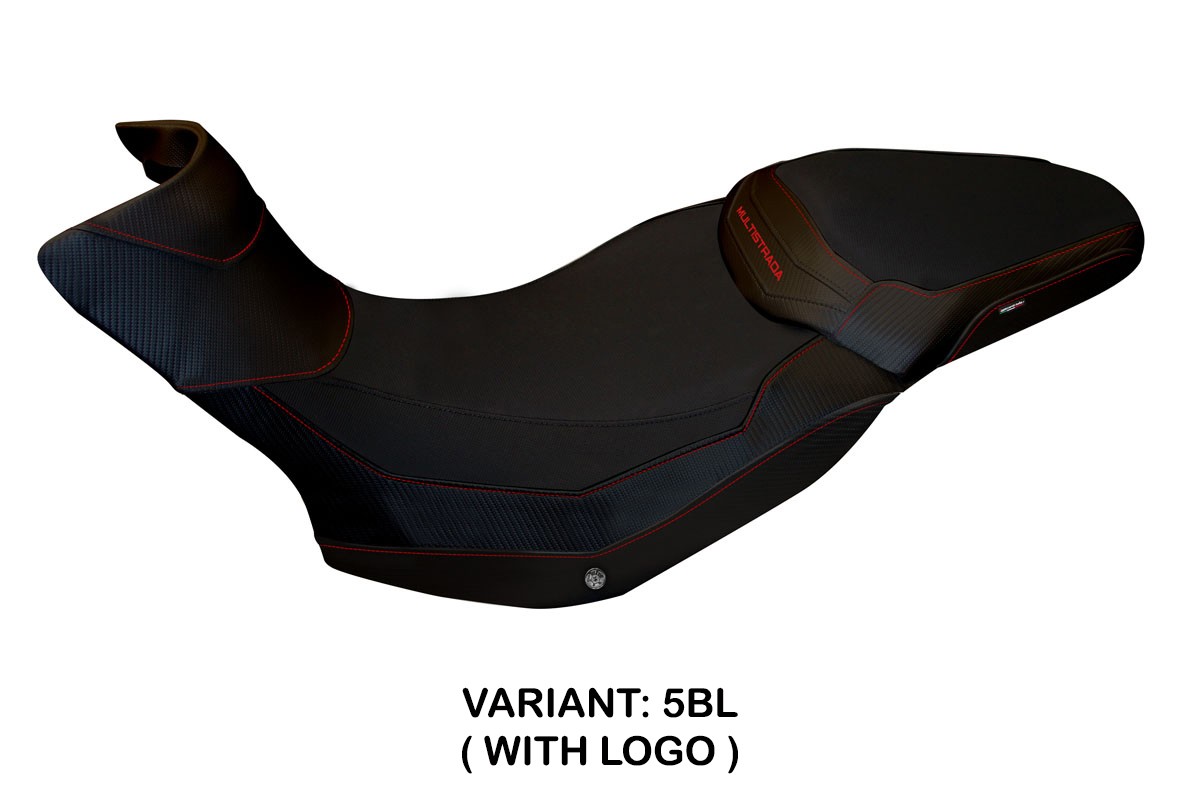Rivestimento sella TPZ Zac 1 Logo nero Ducati Multistrada 1200/1260 Enduro 2016-2021