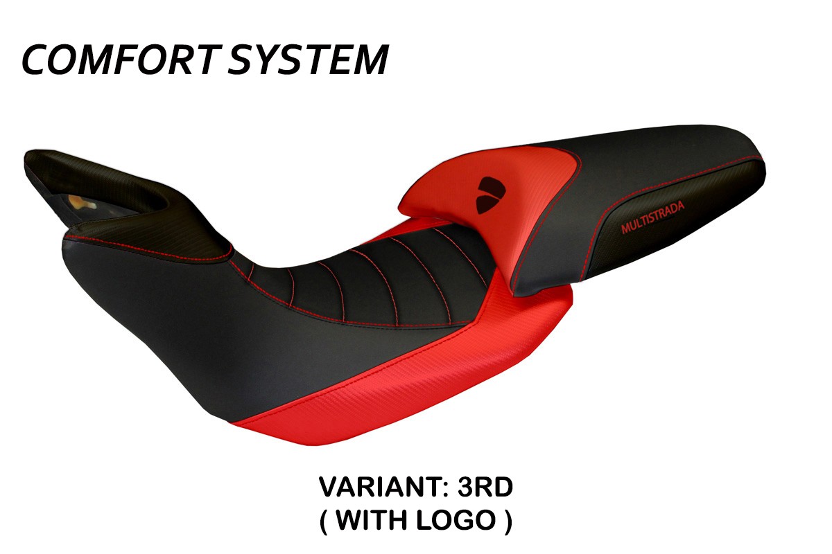 Rivestimento sella TPZ Noto Comfort Logo rosso Ducati Multistrada 1200/1260 2015-2020