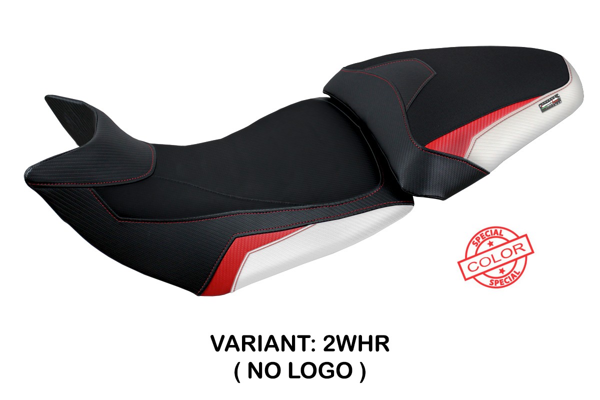 TPZ Haria white-red Saddle covering Ducati Multistrada V2 2021-2024