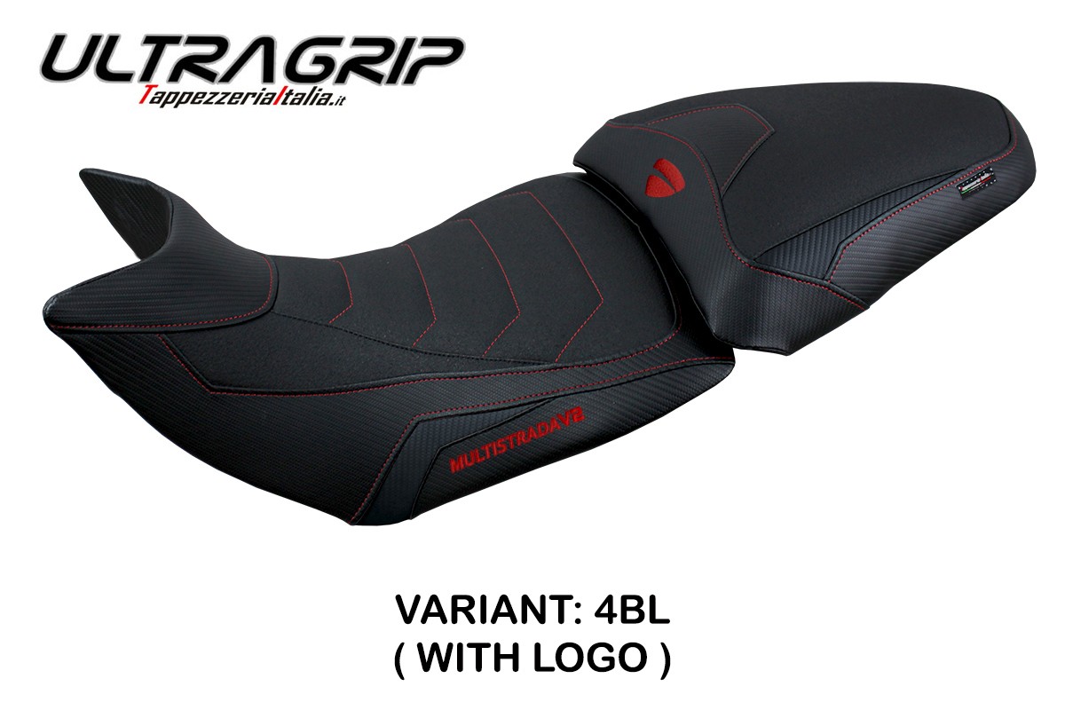 TPZ Haria Ultragrip black Saddle covering Logo Ducati Multistrada V2 2021-2024