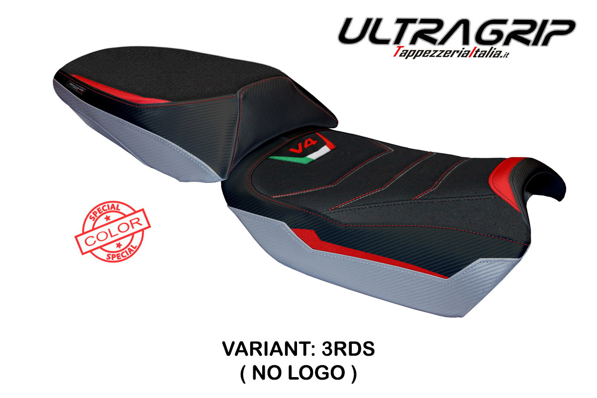 Saddle covering Adria Ultragrip red-silver Ducati Multistrada V4 Rally 2023-2024