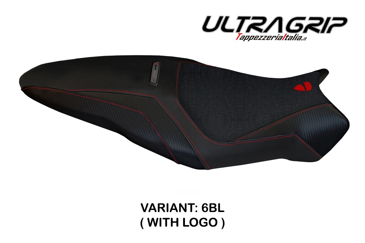 Rivestimento sella TPZ Toledo 3 Ultragrip Logo nero Ducati Monster 1200R 2016-2019