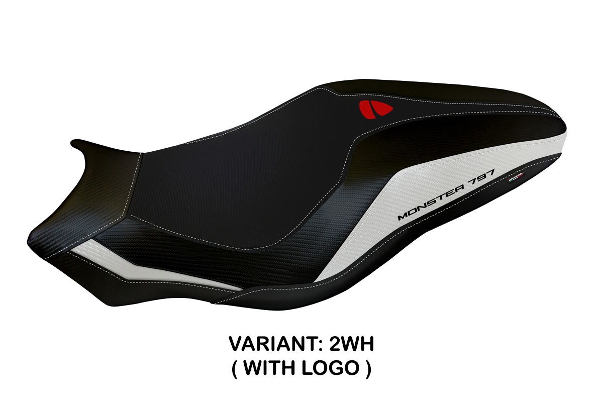 Rivestimento sella TPZ Lipsia 3 Logo bianco Ducati Monster 797 2017-2020
