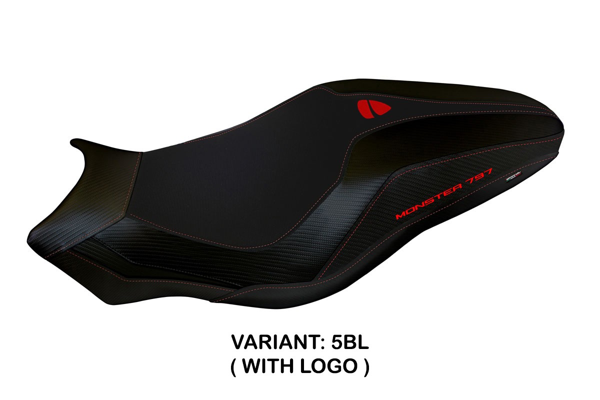 Rivestimento sella TPZ Lipsia 3 Logo nero Ducati Monster 797 2017-2020