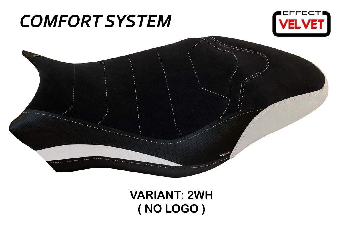 Rivestimento sella TPZ Ovada 1 Velvet Comfort bianco Ducati Monster 797 2017-2020
