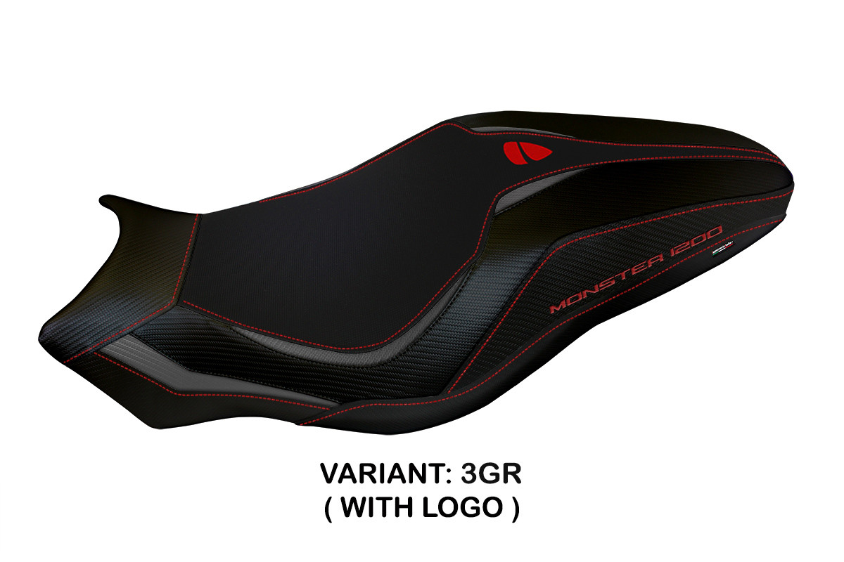 Rivestimento sella TPZ Lipsia 1 Logo grigio Ducati Monster 1200 2017-2020