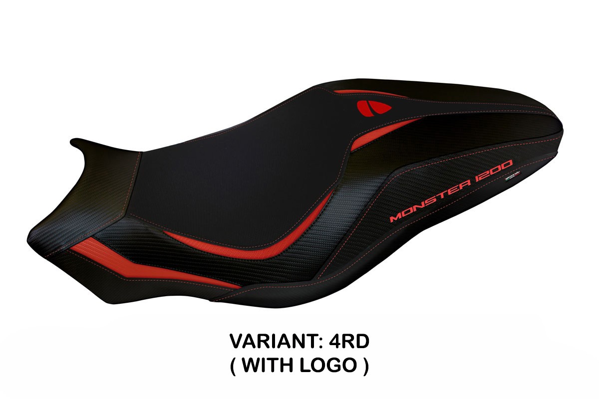 Rivestimento sella TPZ Lipsia 1 Logo rosso Ducati Monster 1200 2017-2020