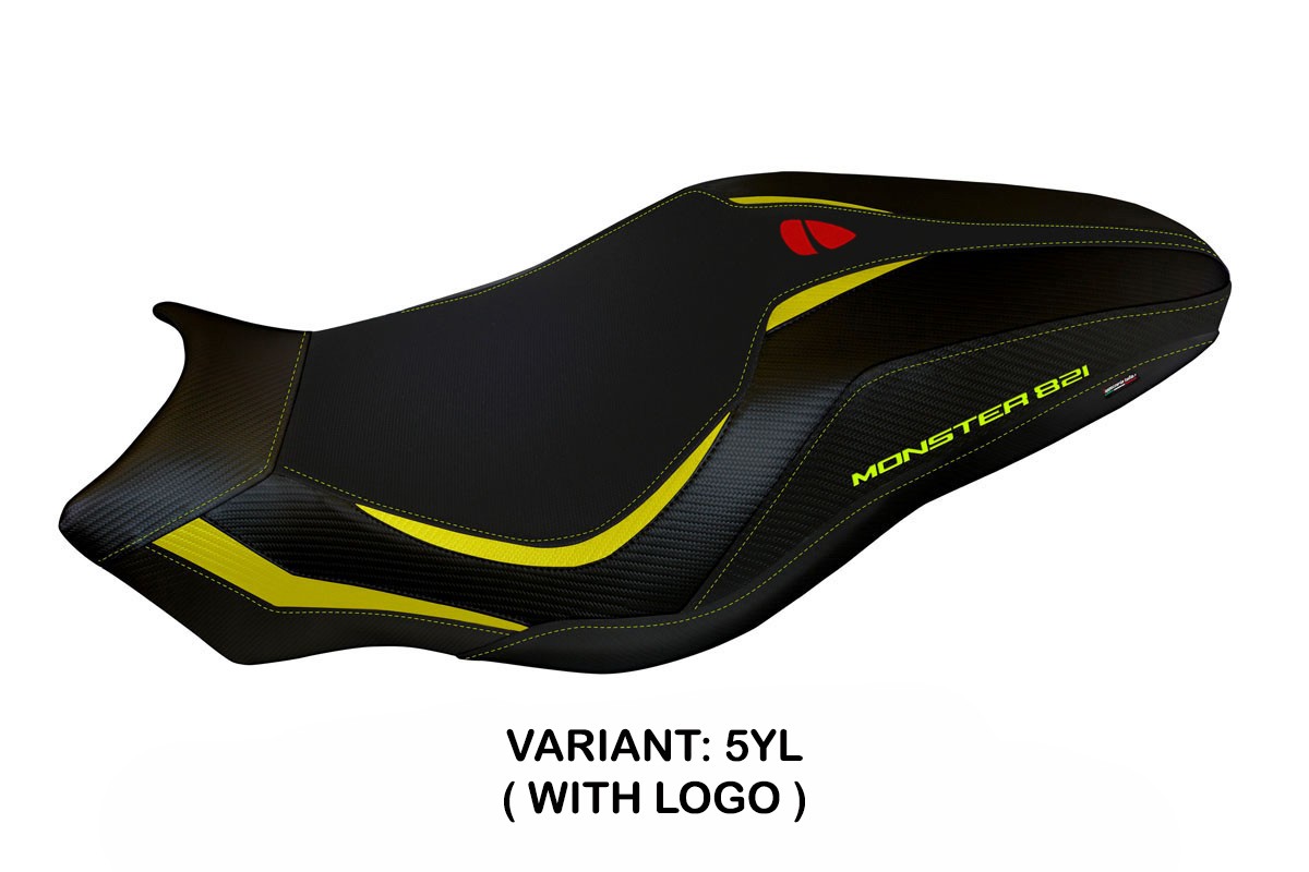 Rivestimento sella TPZ Lipsia 1 Logo giallo Ducati Monster 821 2017-2020