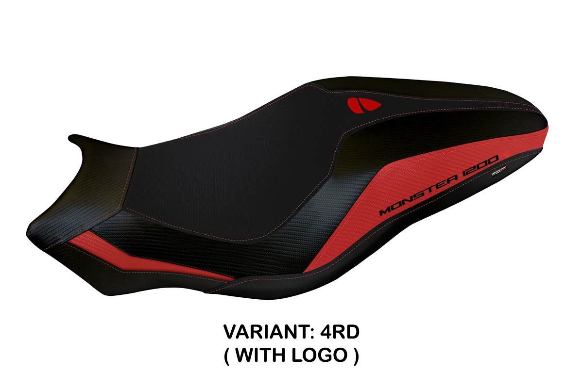 Rivestimento sella TPZ Lipsia 3 Logo rosso Ducati Monster 1200 2017-2020