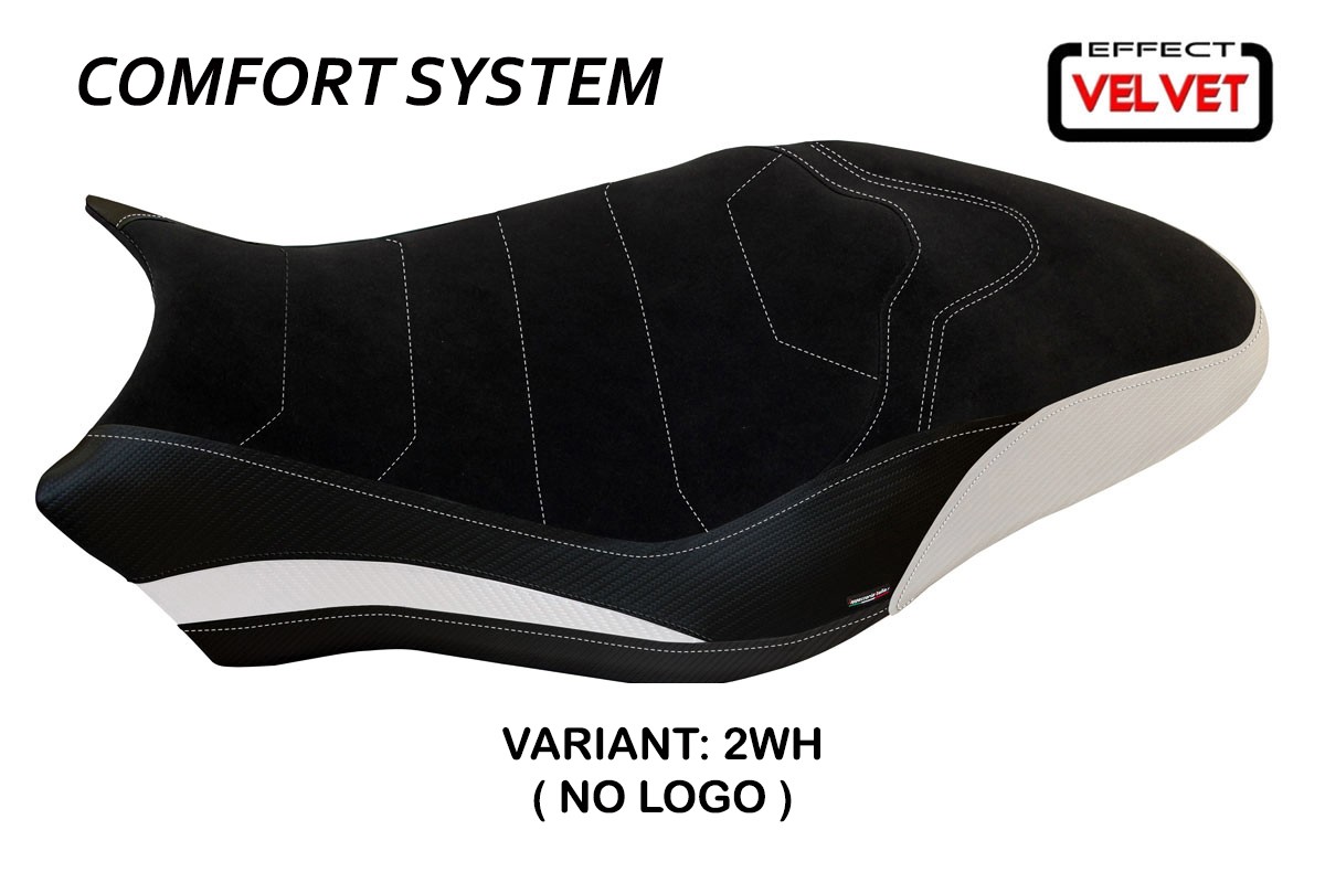 Rivestimento sella TPZ Ovada 1 Velvet Comfort bianco Ducati Monster 821/1200 2017-2020