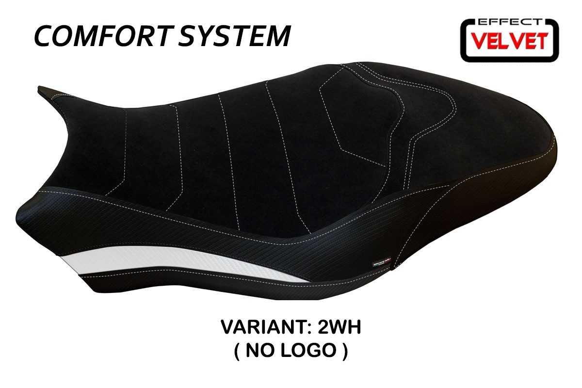 Rivestimento sella TPZ Ovada 2 Velvet Comfort bianco Ducati Monster 821/1200 2017-2020