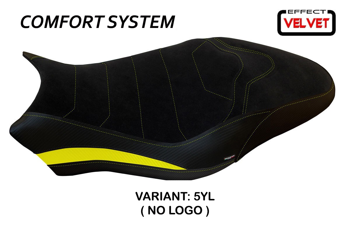 Rivestimento sella TPZ Ovada 2 Velvet Comfort giallo Ducati Monster 821/1200 2017-2020