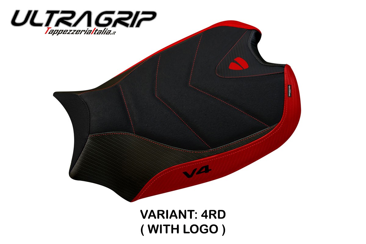 Rivestimento sella TPZ Wanaka 1 Ultragrip Logo rosso Ducati Panigale V4 2018-2024