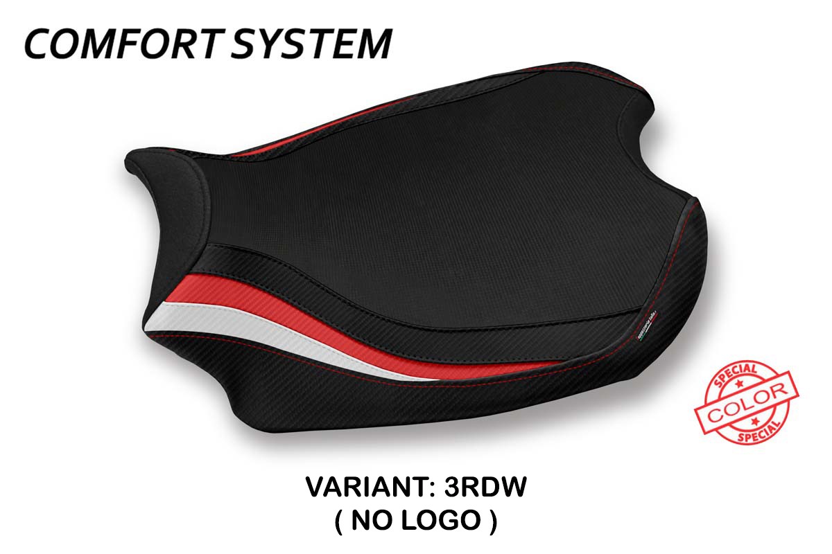 TPZ Glinka Comfort red-white Saddle covering Ducati Panigale V4 2018-2024