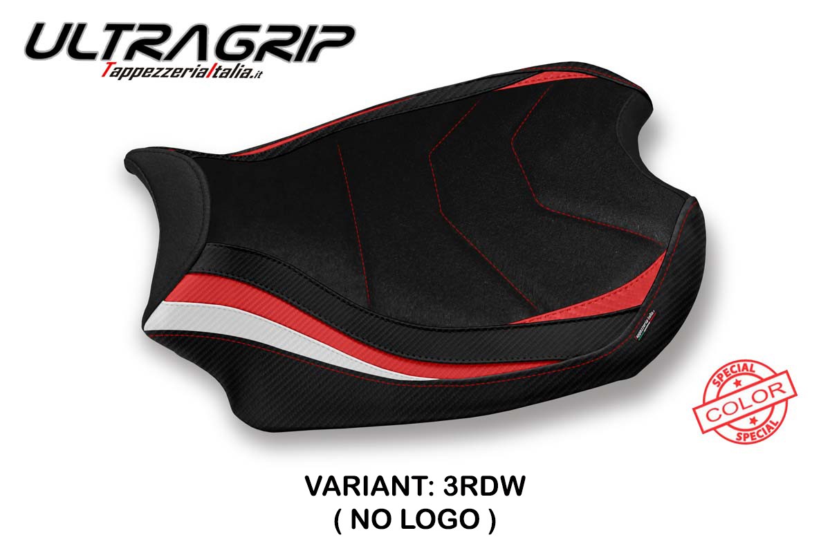 Rivestimento sella TPZ Smila Ultragrip rosso-bianco Ducati Panigale V4 2018-2024