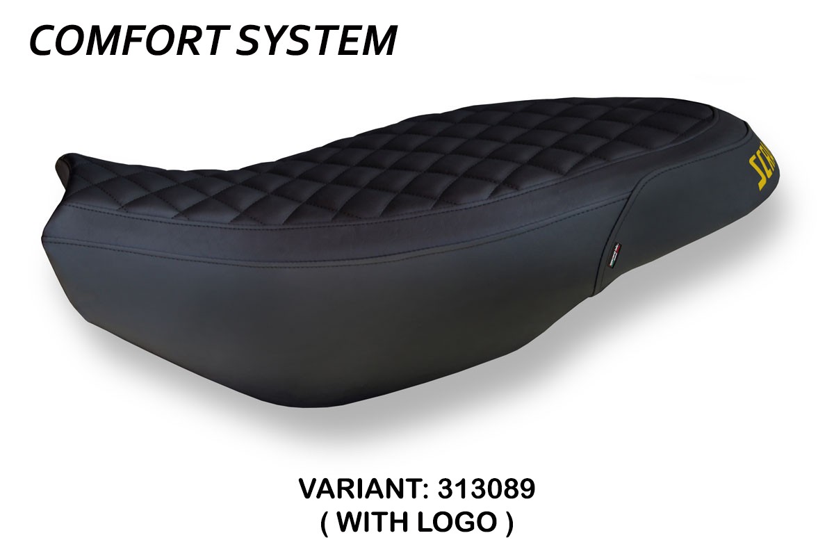 Rivestimento sella Vintage Comfort System nera con logo Ducati Scrambler 400/800/1100 2015-2023