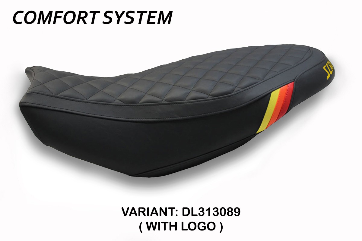 Rivestimento sella TPZ Vintage Comfort Logo nero Ducati Scrambler 400/800/1100 2015-2024