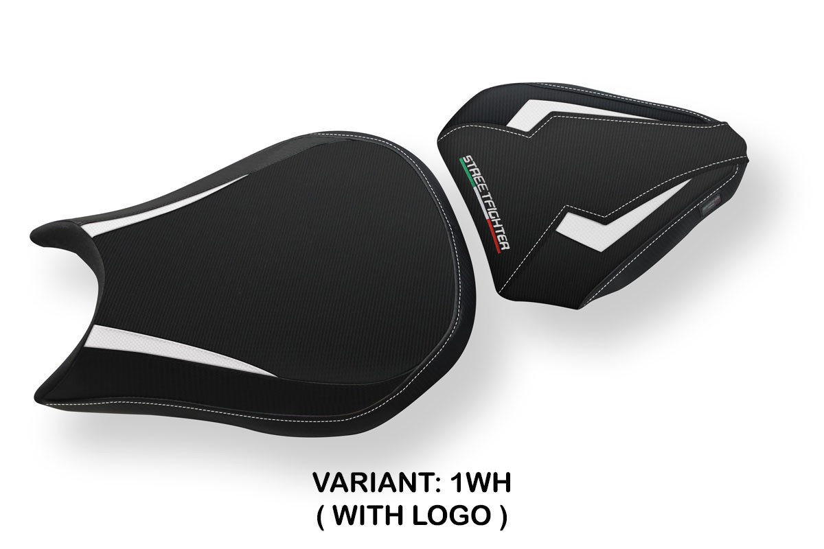 Rivestimento sella TPZ Destin Logo bianco Ducati Streetfighter 2009-2015