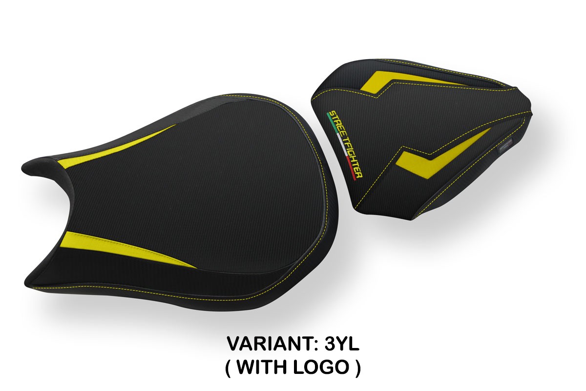 Rivestimento sella TPZ Destin Logo giallo Ducati Streetfighter 2009-2015