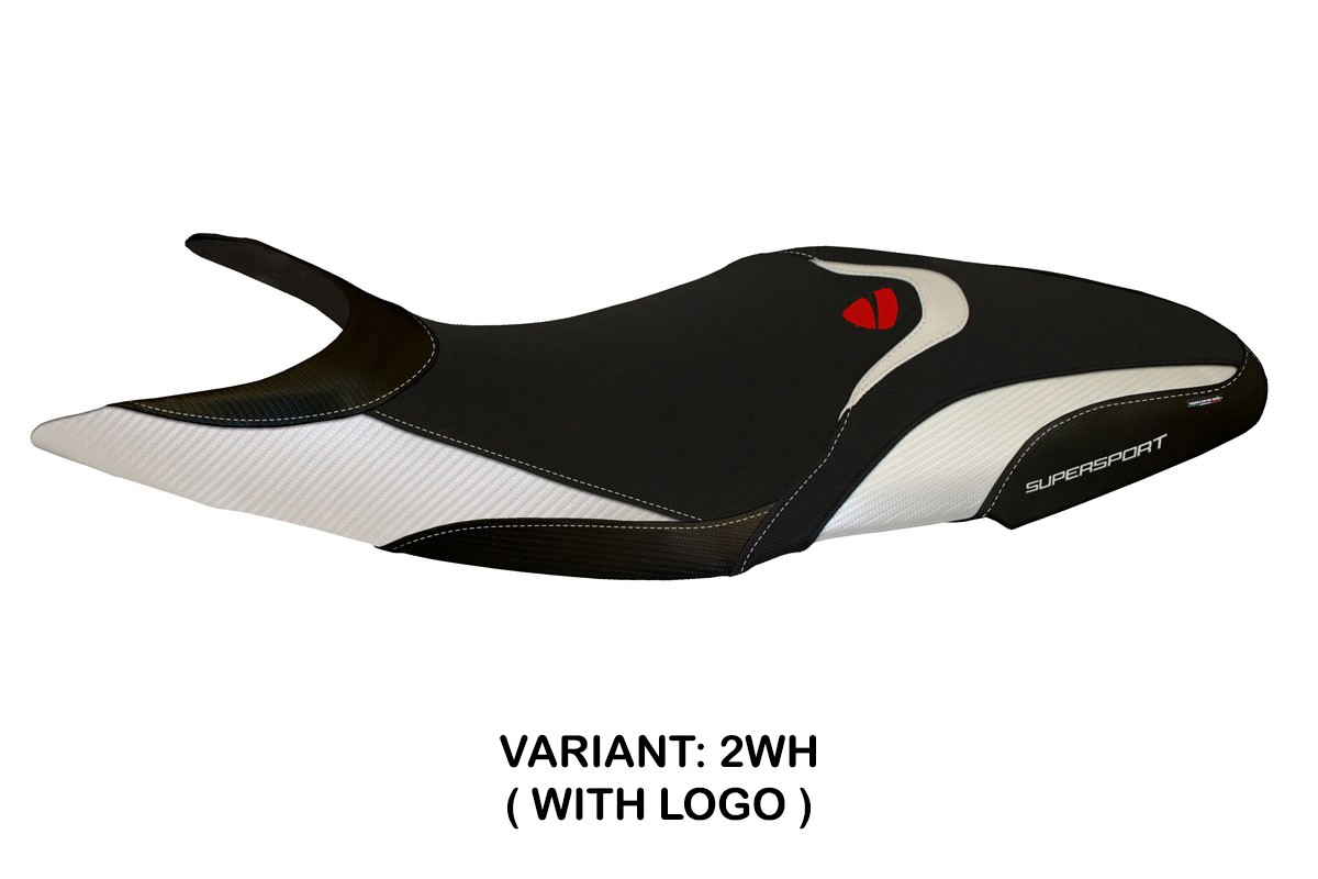 Rivestimento sella TPZ Massa 2 Logo bianco Ducati Super Sport 2017-2024