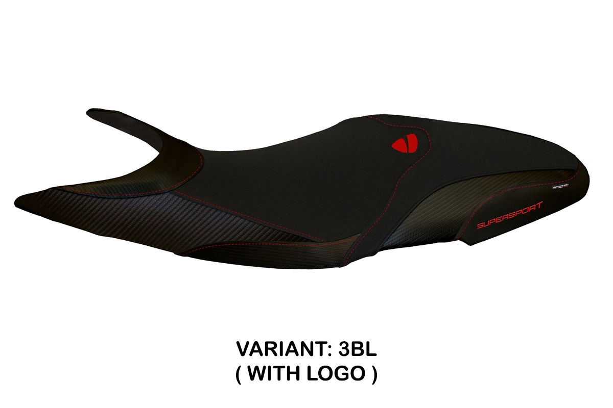 Rivestimento sella TPZ Massa 2 Logo nero Ducati Super Sport 2017-2024