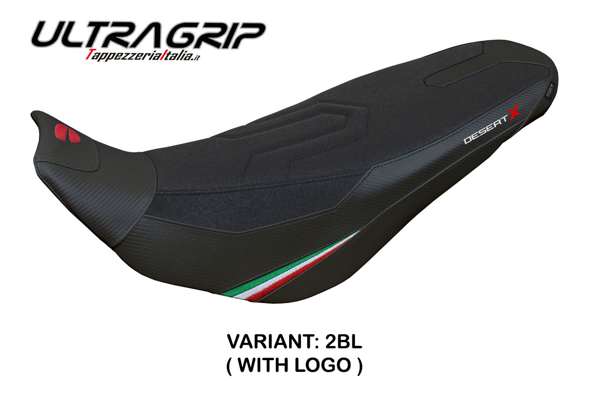Rivestimento sella TPZ Eriba Ultragrip Logo nero Ducati DesertX 2022-2025