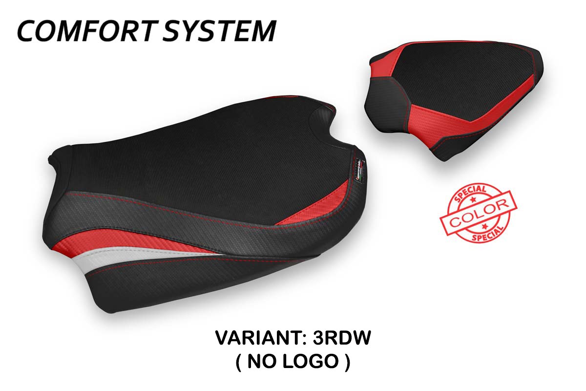 TPZ Albena Comfort red-white Saddle covering Ducati Streetfighter V4 2020-2024