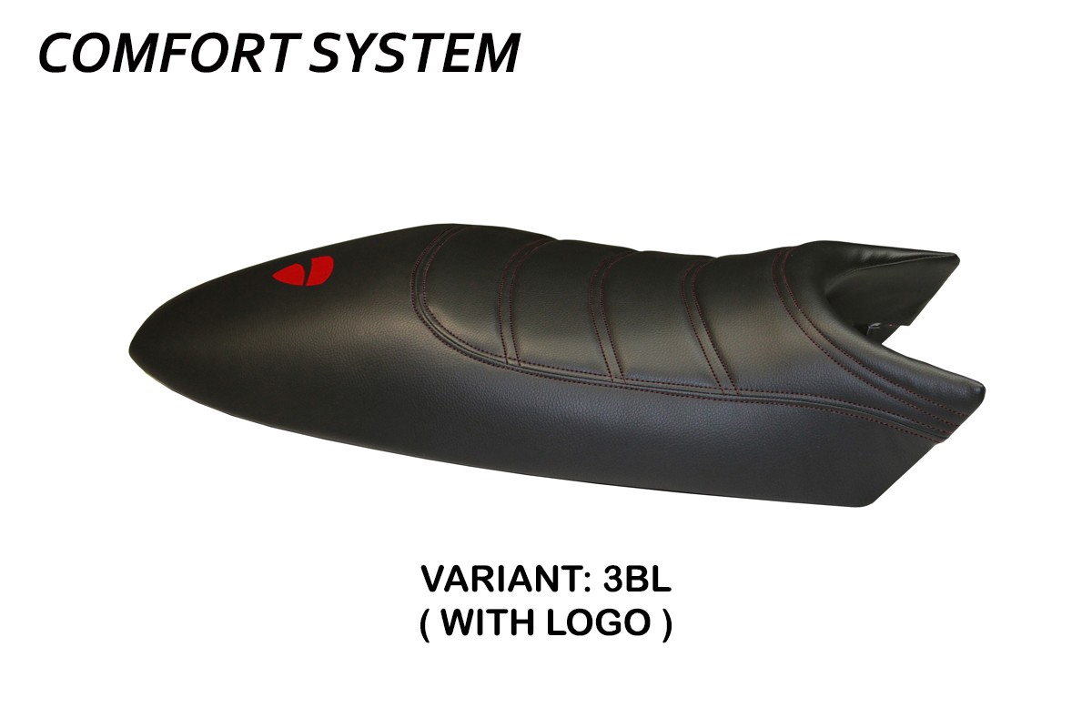 Rivestimento sella TPZ Total Black Comfort Logo nero Ducati Monster 1994-2007