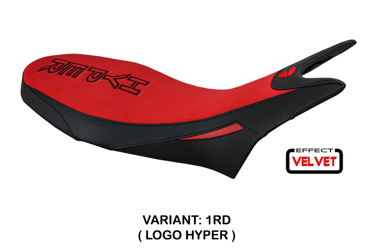 Rivestimento sella TPZ Hyperconcept Velvet Logo rosso Ducati Hypermotard 950 2019-2025