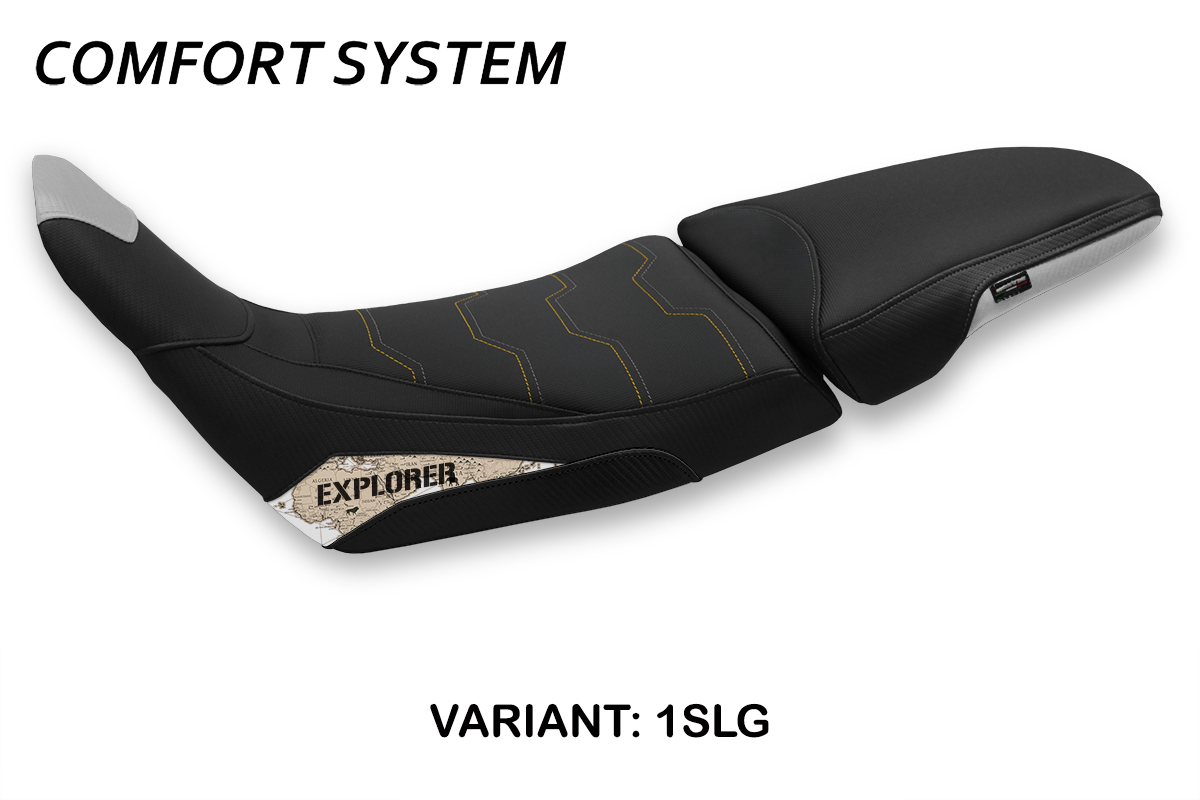 Rivestimento sella TPZ Maps Comfort Logo argento-oro Honda Africa Twin 1100 ADVS 2020-2025