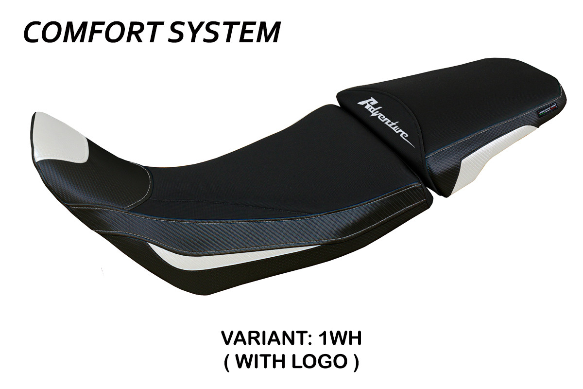 TPZ Amber Comfort white Saddle covering Logo Honda Africa Twin 1100 Adventure Sport 2020-2025