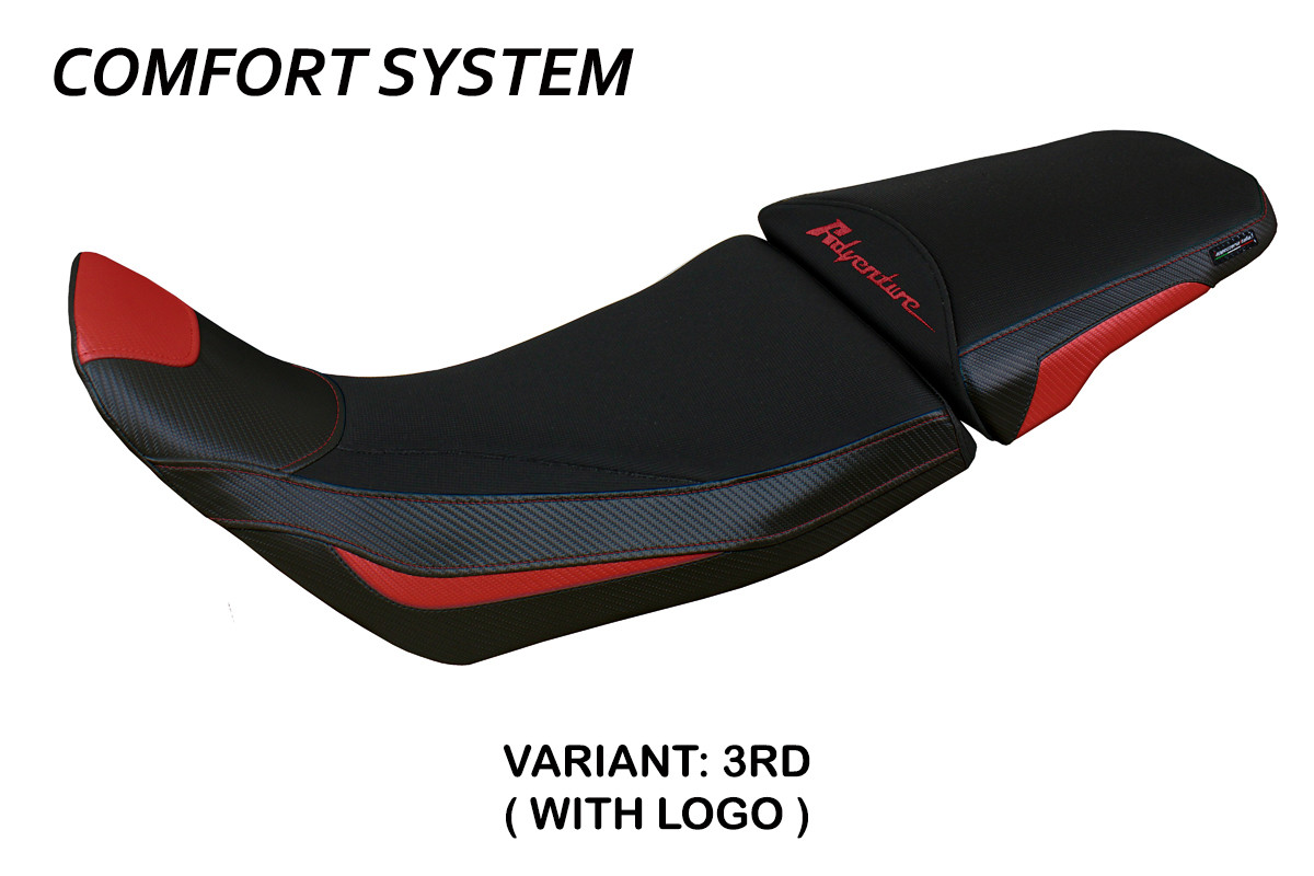 TPZ Amber Comfort red Saddle covering Logo Honda Africa Twin 1100 Adventure Sport 2020-2025