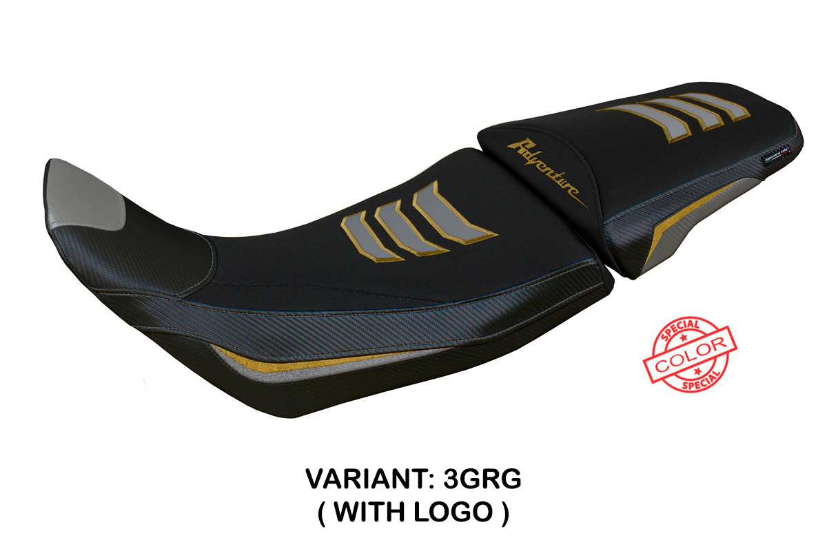 TPZ Amber Special grey-gold Saddle covering Logo Honda Africa Twin 1100 Adventure Sport 2020-2025