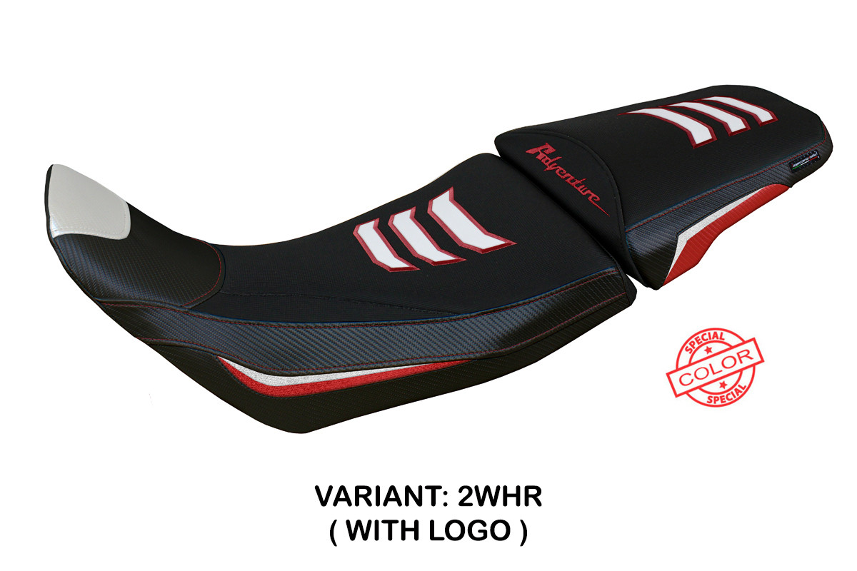Rivestimento sella TPZ Deline Logo Special bianco-rosso Honda Africa Twin 1100 2020-2025