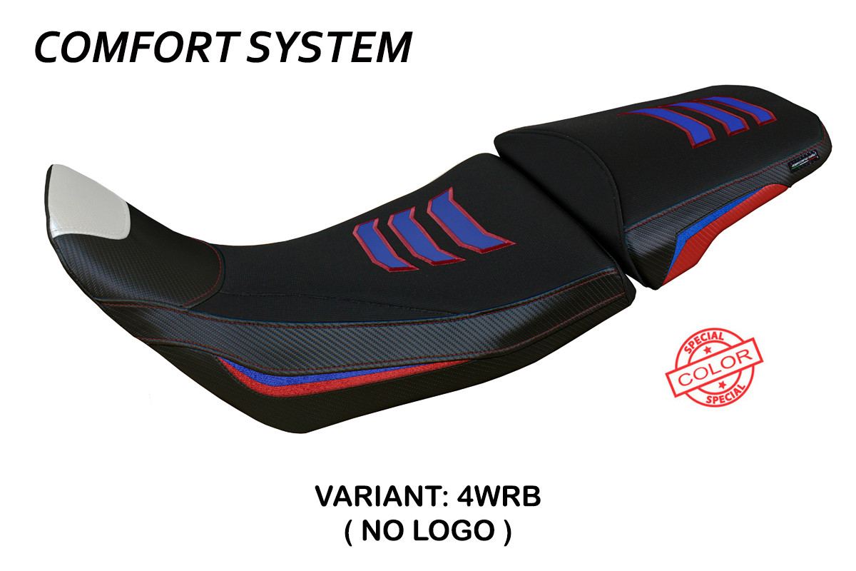 Rivestimento sella TPZ Deline Comfort Special bianco-rosso-blu Honda Africa Twin 1100 2020-2025