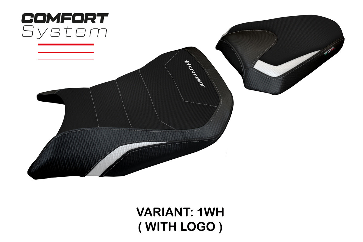 Rivestimento sella TPZ Toyama Comfort Logo bianco Honda CB750 Hornet 2023-2025