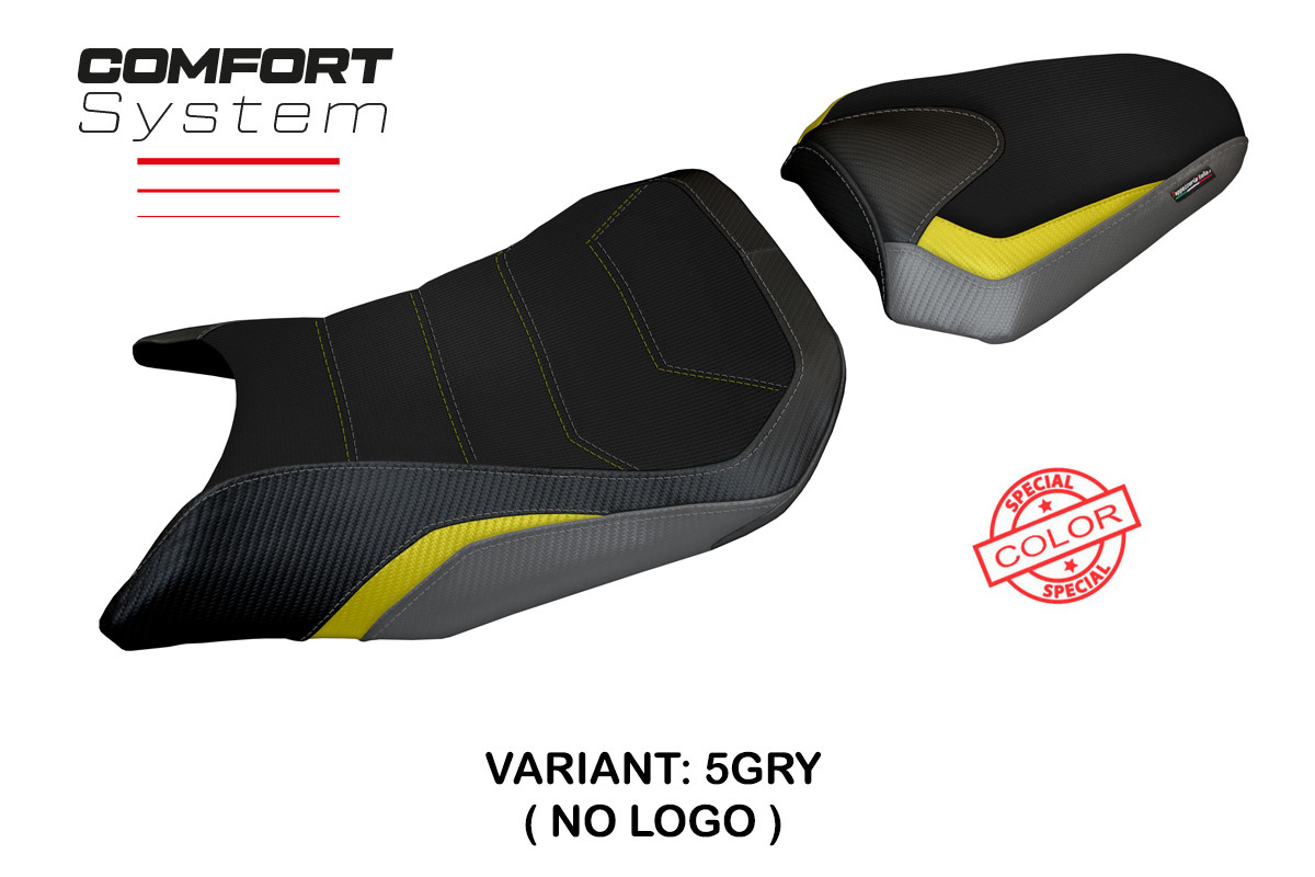 Rivestimento sella TPZ Toyama Comfort Special grigio-giallo Honda CB750 Hornet 2023-2025