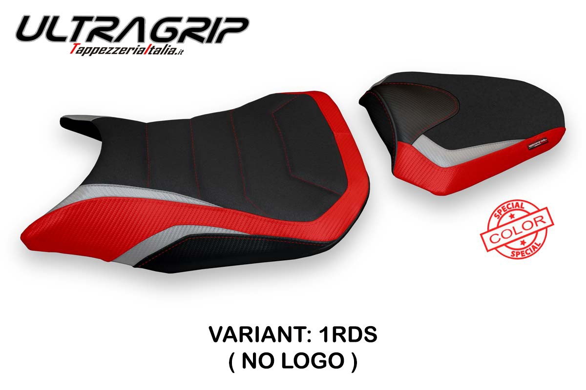 Rivestimento sella TPZ Figari Ultragrip Special rosso-argento Honda CBR500R 2017-2025
