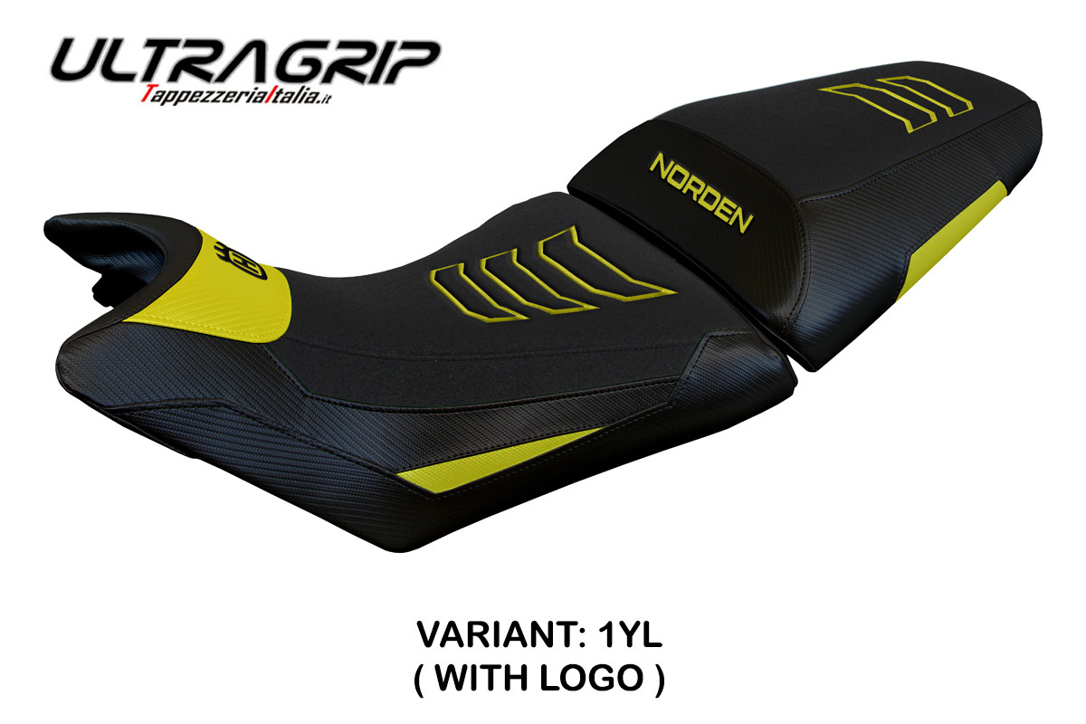 Rivestimento sella TPZ Norvik Ultragrip Logo giallo Husqvarna Norden 901 2022-2025