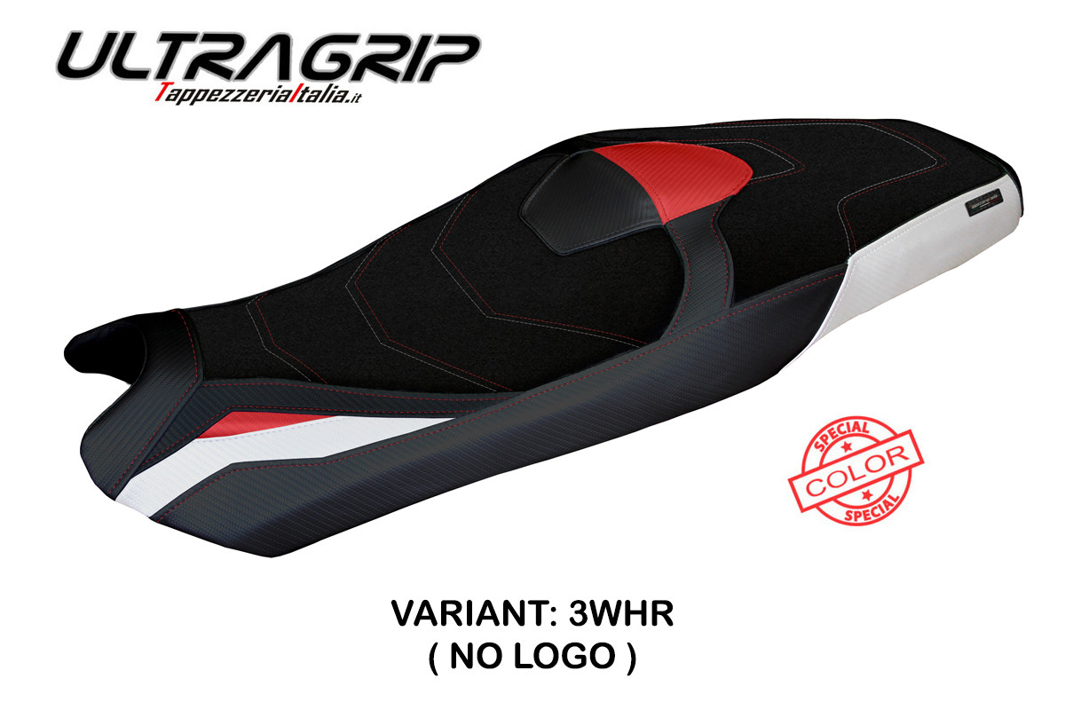 Rivestimento sella TPZ Nara Ultragrip Special bianco-rosso Honda XADV 750 2021-2024