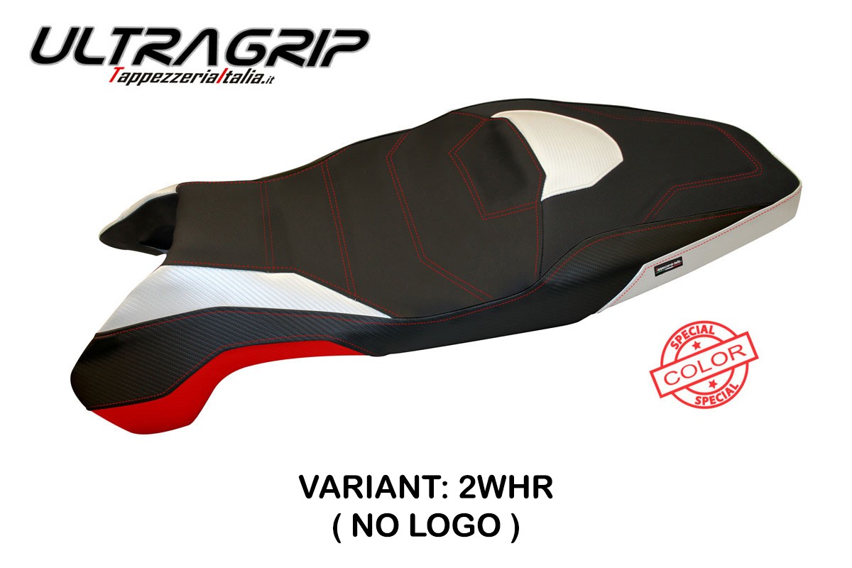 Rivestimento sella TPZ Ivern Ultragrip Special bianco-rosso Honda XADV 750 2017-2020
