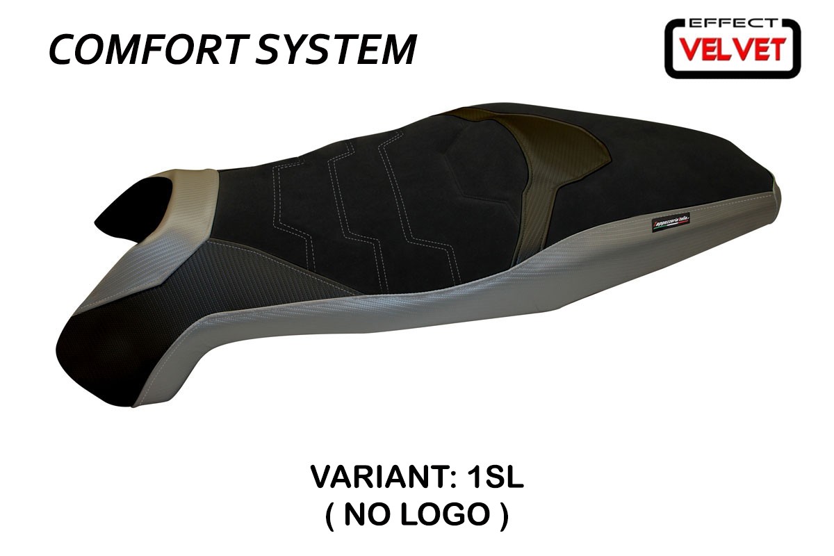 Rivestimento sella TPZ Swiss 3 Velvet Comfort argento Honda XADV 750 2017-2020