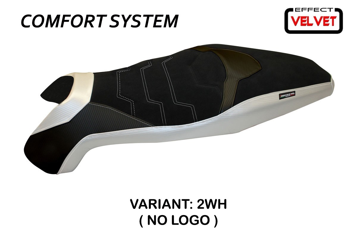 Rivestimento sella TPZ Swiss 3 Velvet Comfort bianco Honda XADV 750 2017-2020