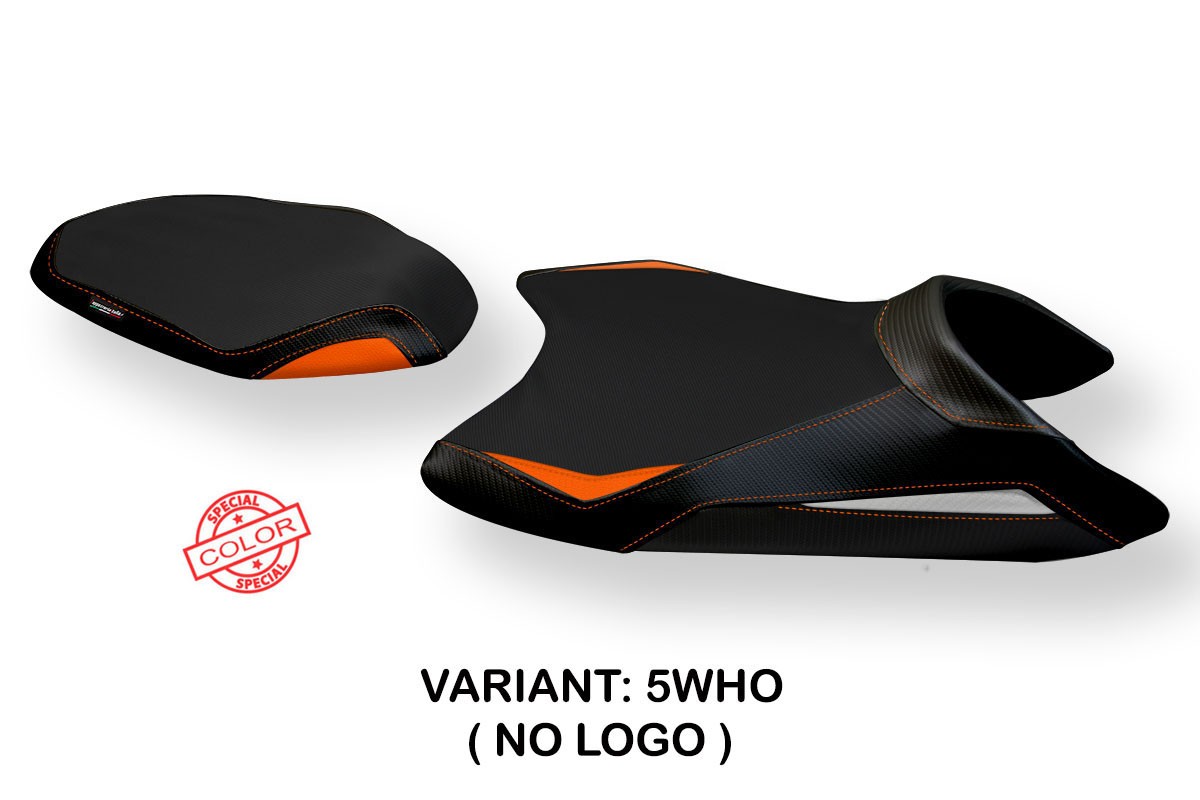 Rivestimento sella TPZ Gahan bianco-arancio KTM Duke 890 2021-2024