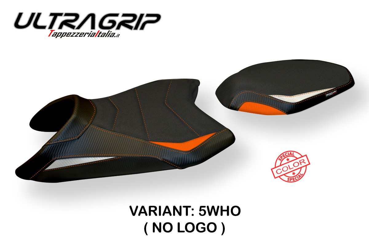 Rivestimento sella TPZ Valdes Ultragrip bianco-arancio KTM Duke 890 2021-2024