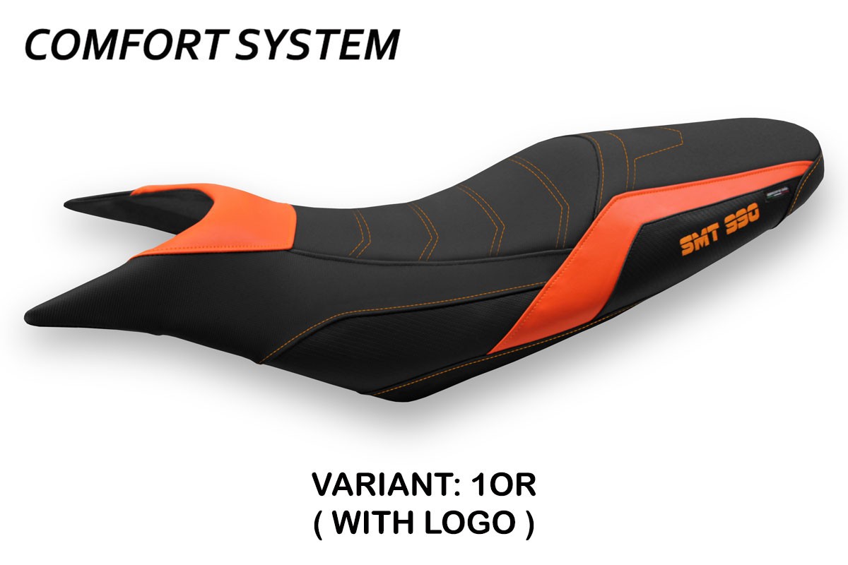 Rivestimento sella TPZ Pompei Comfort Logo arancio KTM 990 Supermoto T 2009-2016