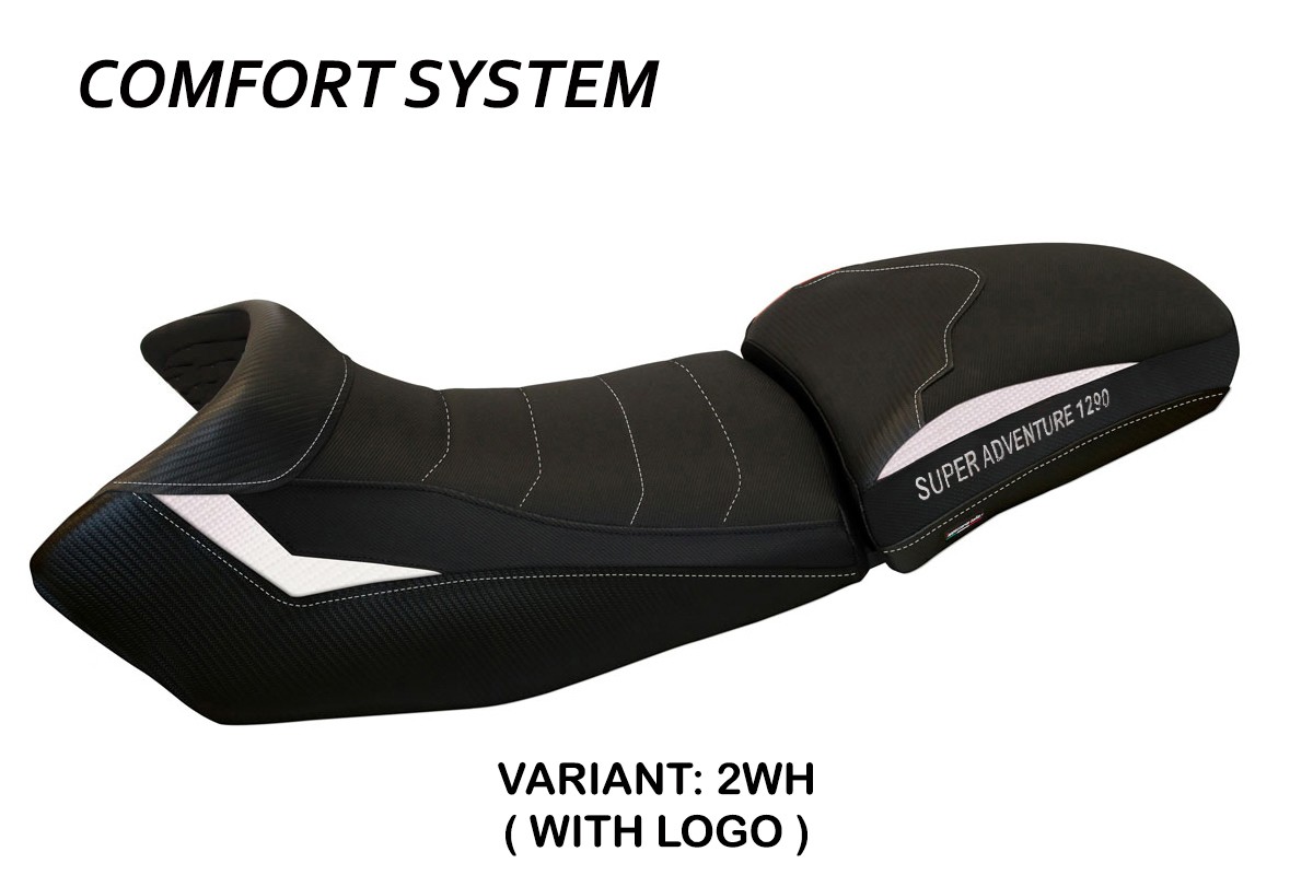 Rivestimento sella TPZ Eden Comfort Logo bianco KTM Super Adventure 1290S/T 2015-2020