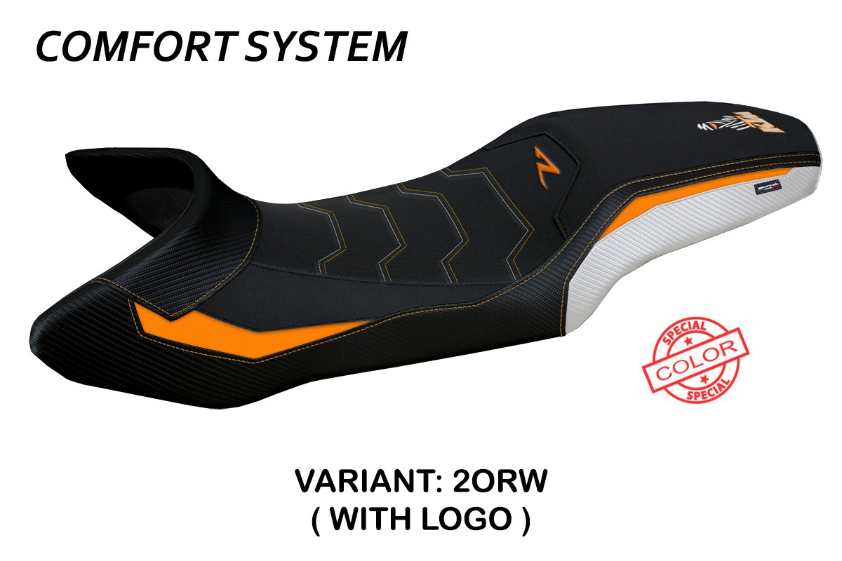 Rivestimento sella TPZ Erice Comfort Logo arancio-bianco KTM Super Adventure 1290R 2021-2023